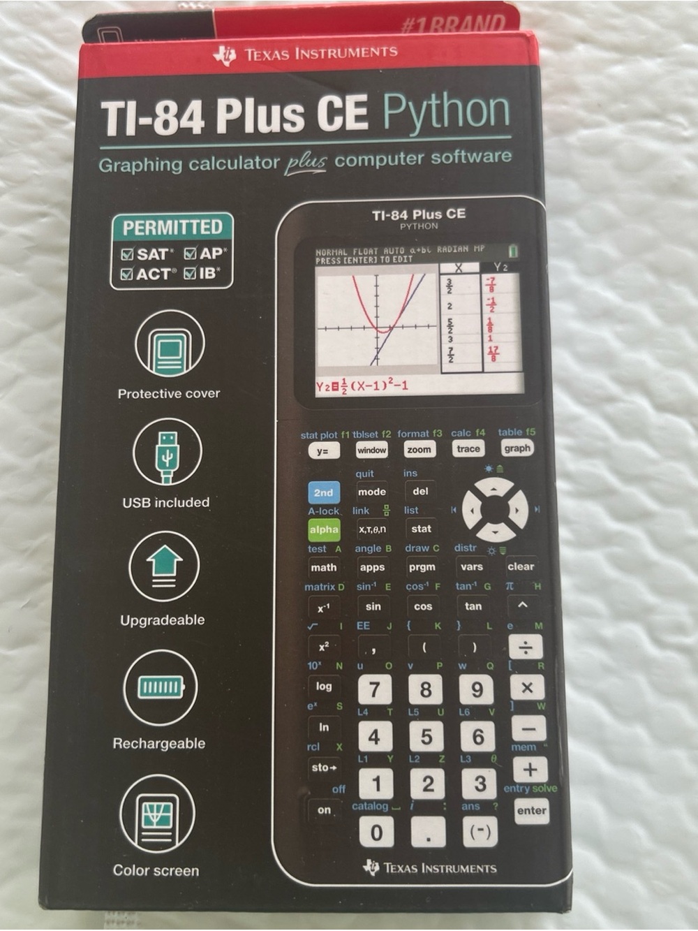 Texas Instruments TI 84 Plus CE Python Graphing Calculator W Case Cable Black NE